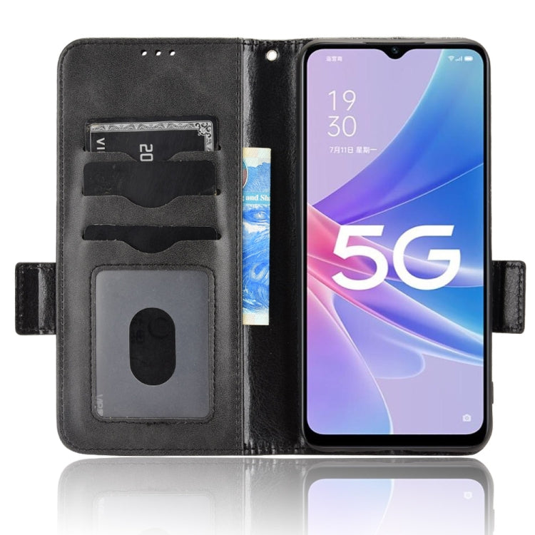 For OPPO A97 5G Symmetrical Triangle Leather Phone Case