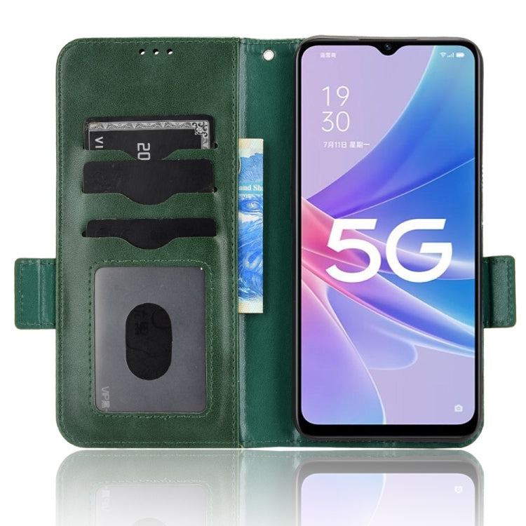 For OPPO A97 5G Symmetrical Triangle Leather Phone Case