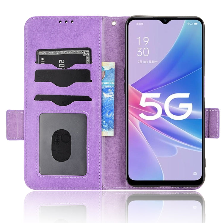 For OPPO A97 5G Symmetrical Triangle Leather Phone Case