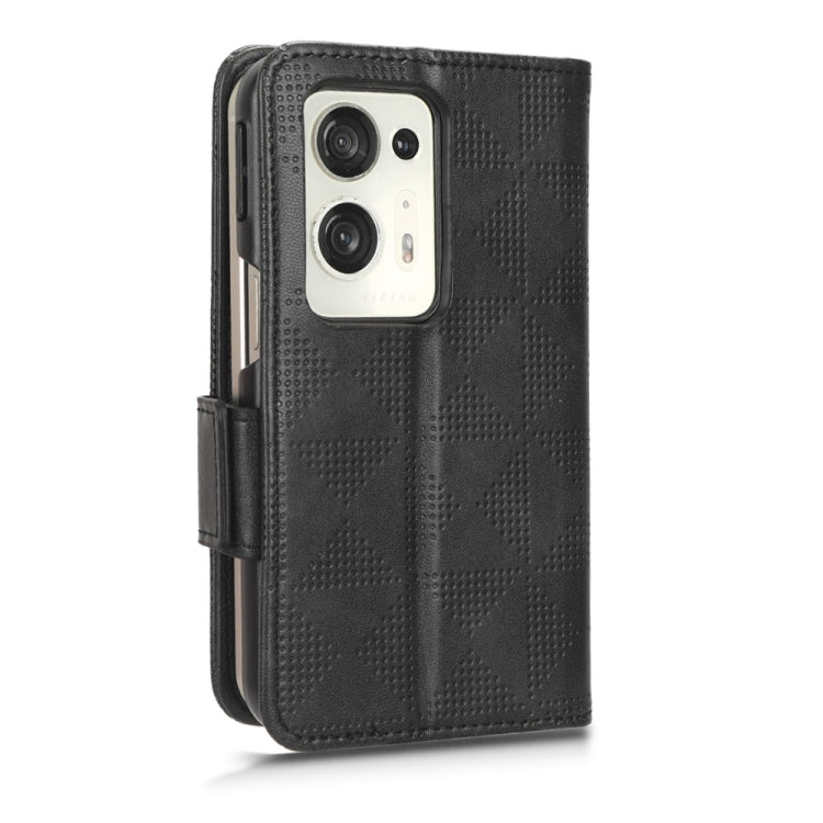For OPPO Find N2 Symmetrical Triangle Leather Phone Case