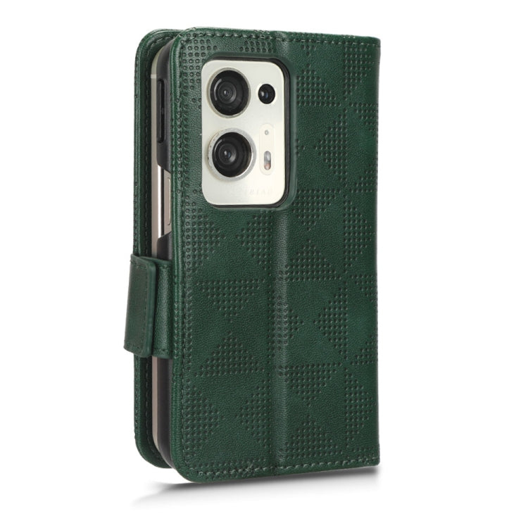 For OPPO Find N2 Symmetrical Triangle Leather Phone Case