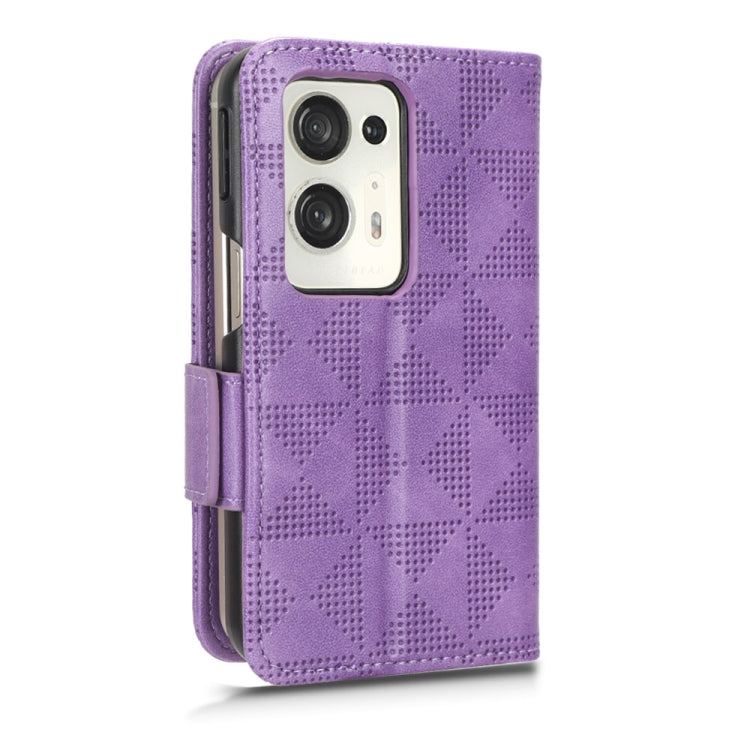 For OPPO Find N2 Symmetrical Triangle Leather Phone Case