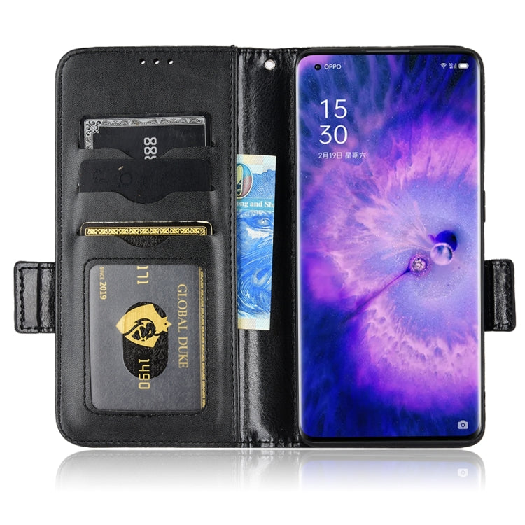 For OPPO Find X5 Symmetrical Triangle Leather Phone Case