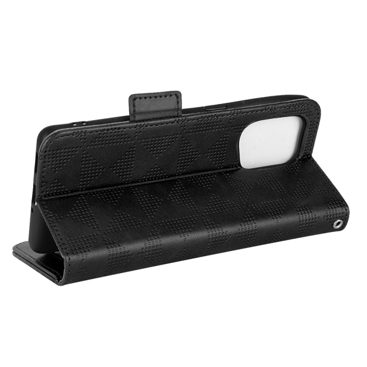 For OPPO Find X5 Symmetrical Triangle Leather Phone Case