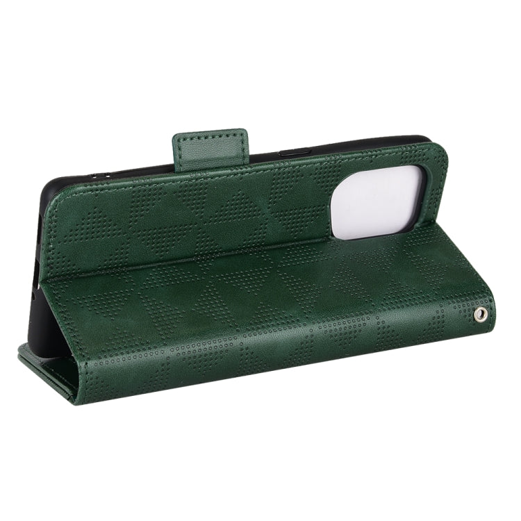 For OPPO Find X5 Symmetrical Triangle Leather Phone Case