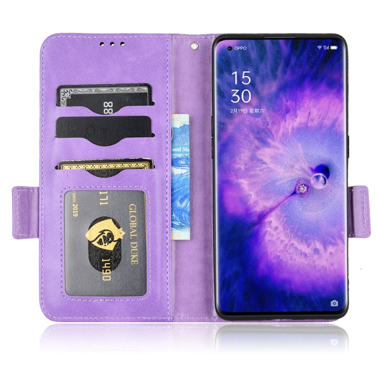 For OPPO Find X5 Symmetrical Triangle Leather Phone Case