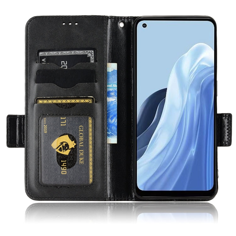 For OPPO Reno7 A Symmetrical Triangle Leather Phone Case