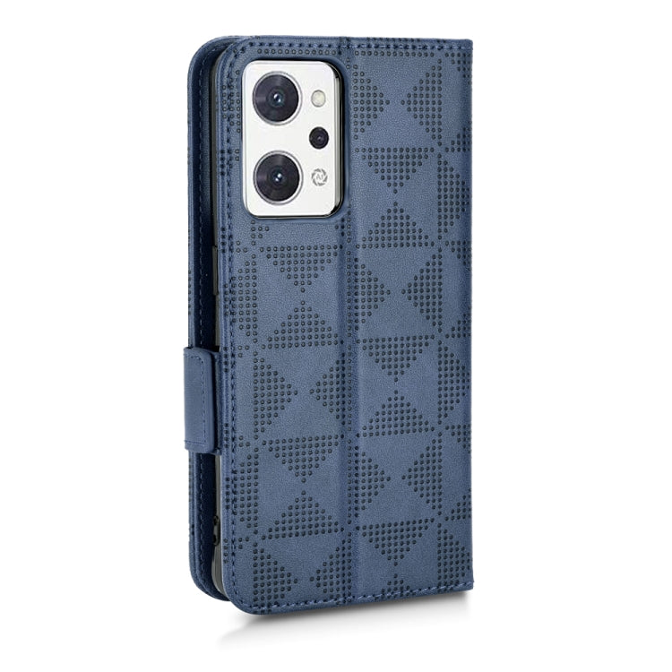 For OPPO Reno7 A Symmetrical Triangle Leather Phone Case