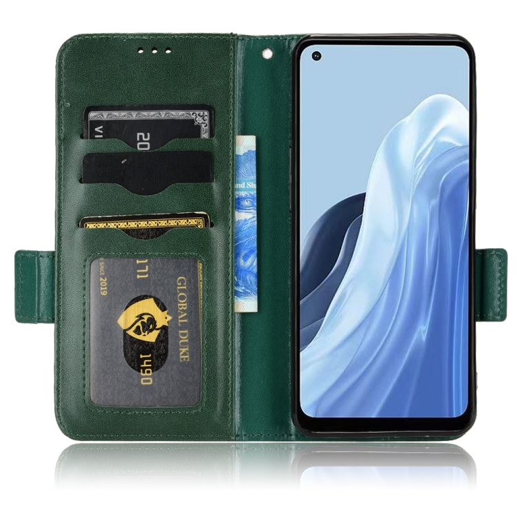 For OPPO Reno7 A Symmetrical Triangle Leather Phone Case