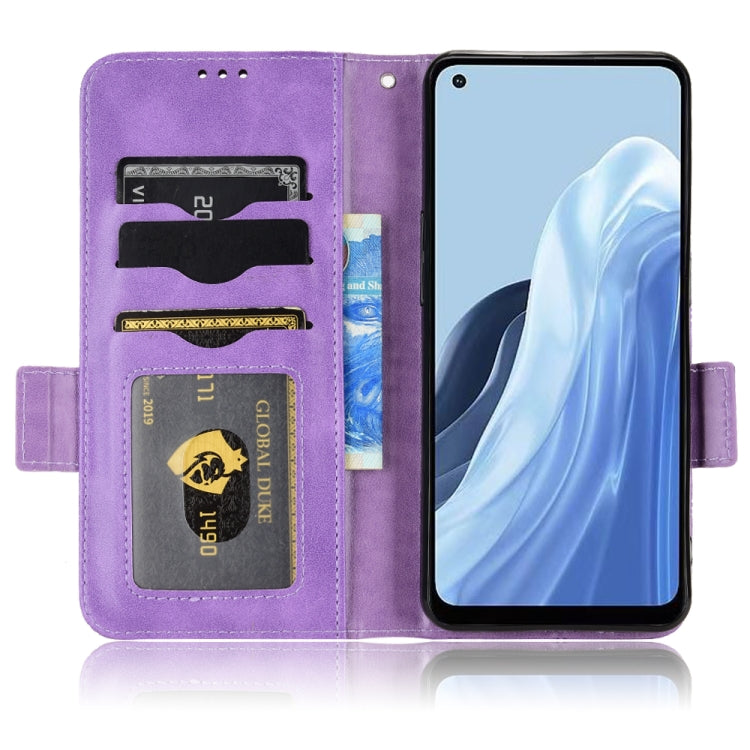 For OPPO Reno7 A Symmetrical Triangle Leather Phone Case