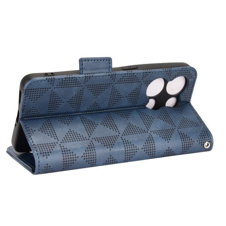 For OPPO Reno8 Pro+ Symmetrical Triangle Leather Phone Case