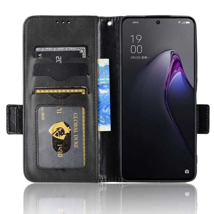 For OPPO Reno8 Pro Symmetrical Triangle Leather Phone Case