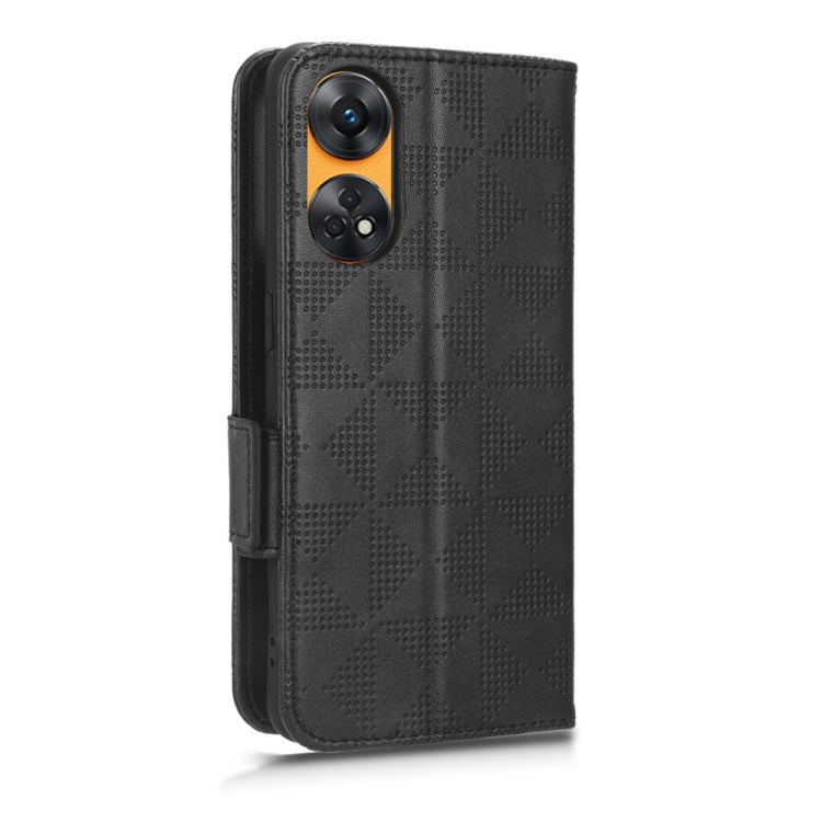 For OPPO Reno8 T 4G Symmetrical Triangle Leather Phone Case