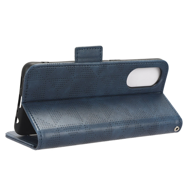 For OPPO Reno8 T 4G Symmetrical Triangle Leather Phone Case