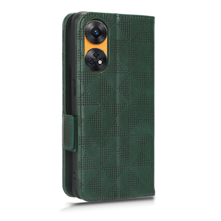 For OPPO Reno8 T 4G Symmetrical Triangle Leather Phone Case