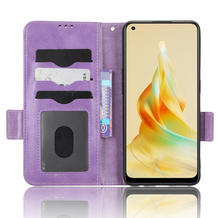For OPPO Reno8 T 4G Symmetrical Triangle Leather Phone Case