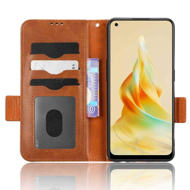 For OPPO Reno8 T 4G Symmetrical Triangle Leather Phone Case