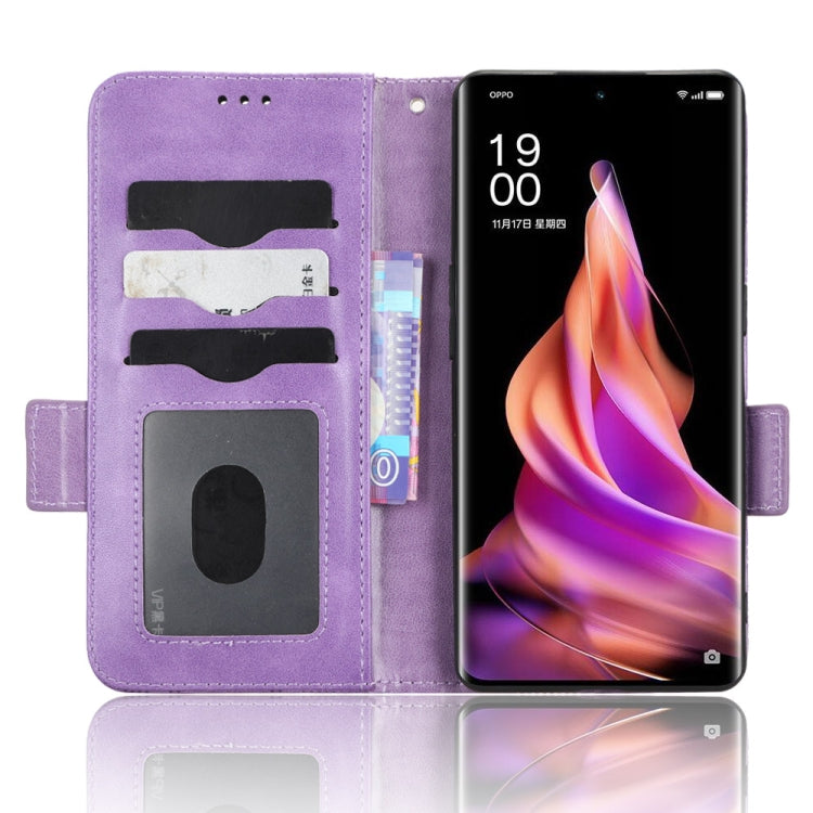 For OPPO Reno9 Pro+ Symmetrical Triangle Leather Phone Case