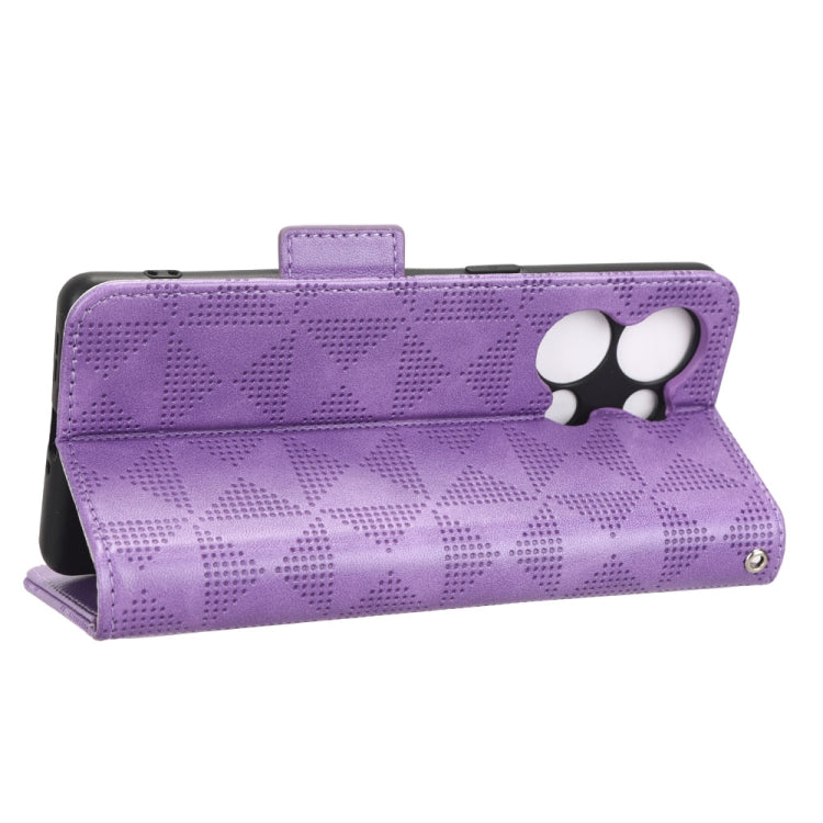 For OPPO Reno9 Pro+ Symmetrical Triangle Leather Phone Case