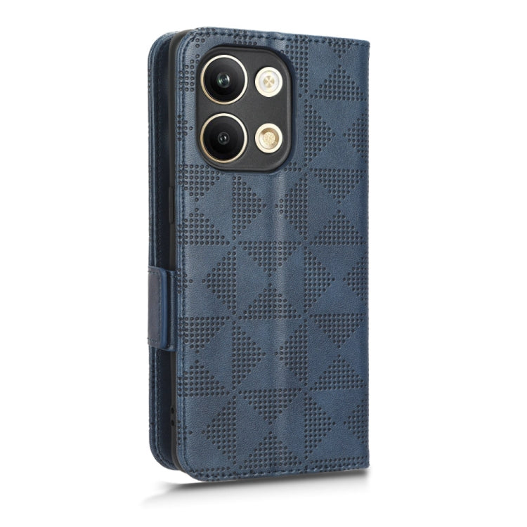 For OPPO Reno9 Pro Symmetrical Triangle Leather Phone Case