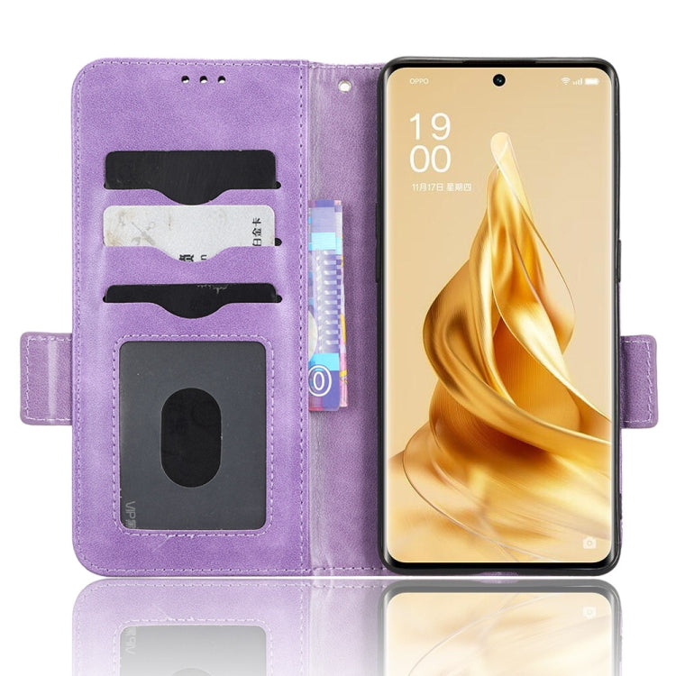 For OPPO Reno9 Pro Symmetrical Triangle Leather Phone Case