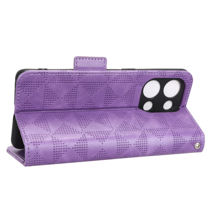 For OPPO Reno9 Pro Symmetrical Triangle Leather Phone Case