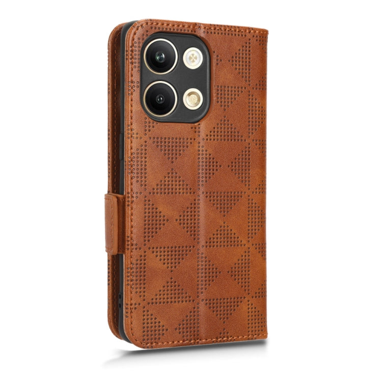 For OPPO Reno9 Pro Symmetrical Triangle Leather Phone Case