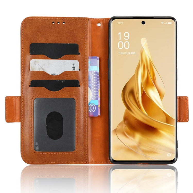 For OPPO Reno9 Pro Symmetrical Triangle Leather Phone Case