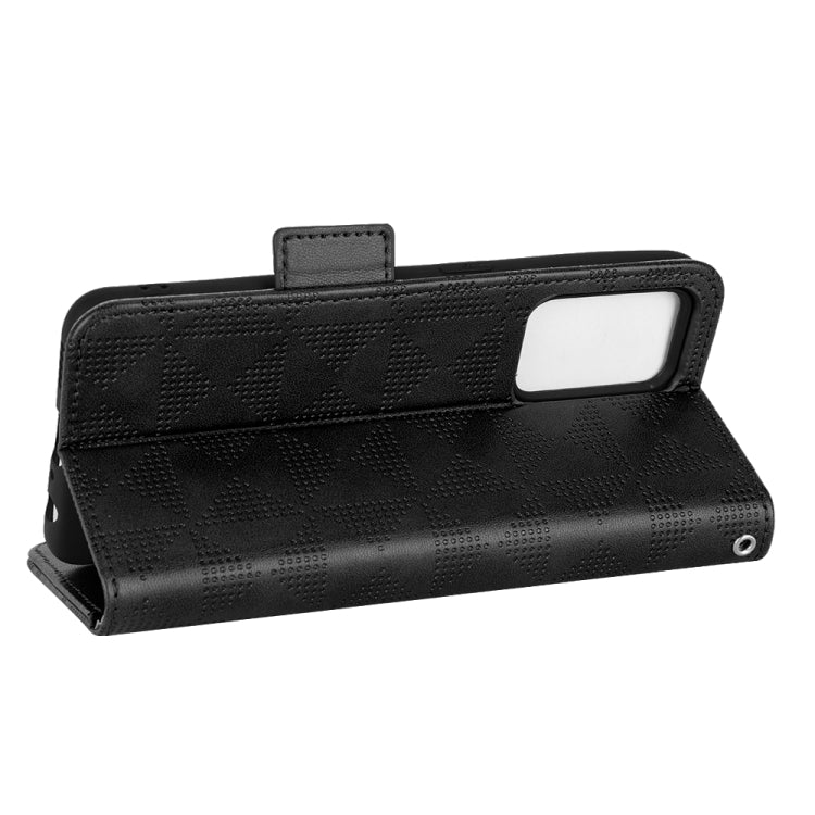 For OPPO Reno7 5G / Find X5 Lite Symmetrical Triangle Leather Phone Case