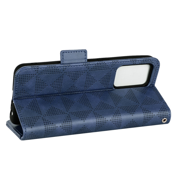 For OPPO Reno7 5G / Find X5 Lite Symmetrical Triangle Leather Phone Case