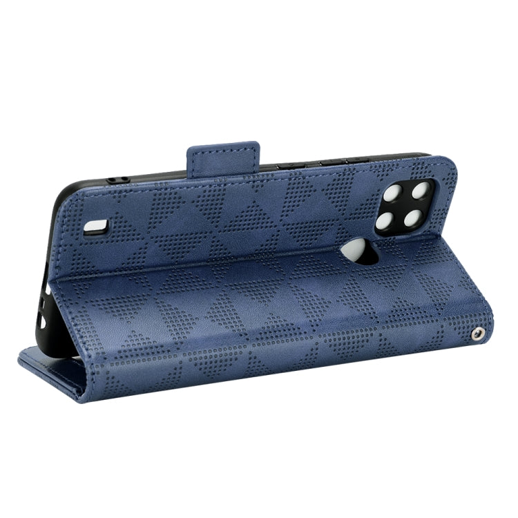 For Realme C21Y / C25Y Symmetrical Triangle Leather Phone Case