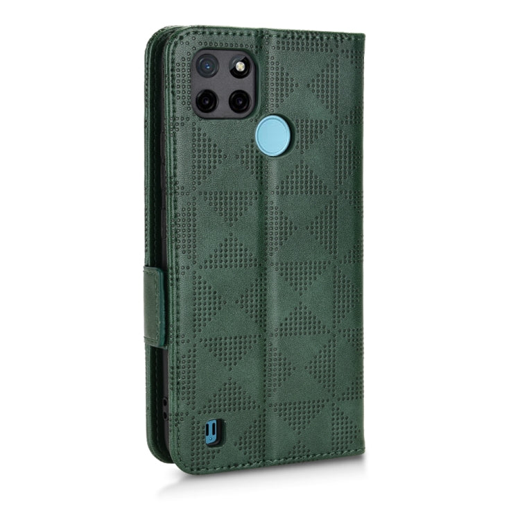 For Realme C21Y / C25Y Symmetrical Triangle Leather Phone Case