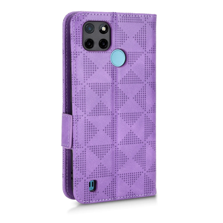 For Realme C21Y / C25Y Symmetrical Triangle Leather Phone Case