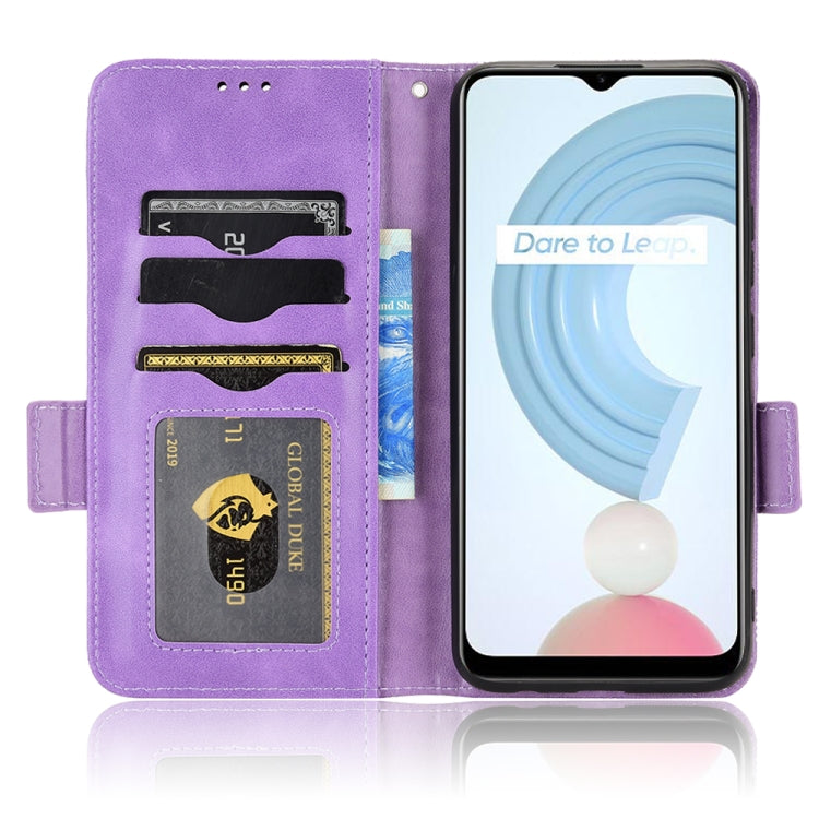 For Realme C21Y / C25Y Symmetrical Triangle Leather Phone Case