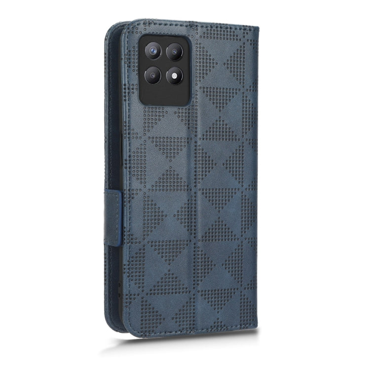 For Realme 8i Symmetrical Triangle Leather Phone Case