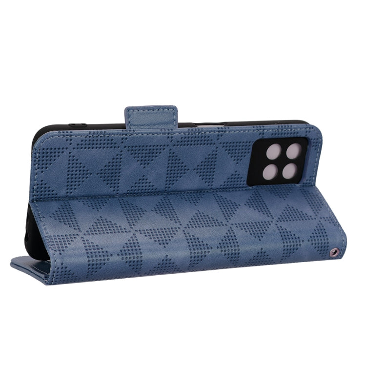 For Realme 8i Symmetrical Triangle Leather Phone Case