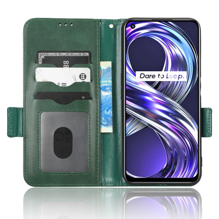 For Realme 8i Symmetrical Triangle Leather Phone Case