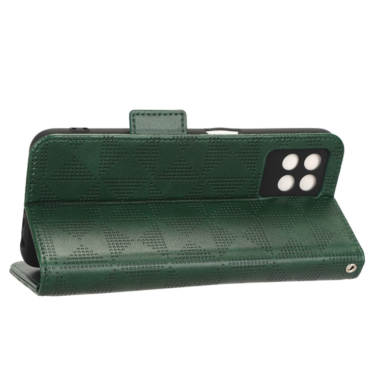 For Realme 8i Symmetrical Triangle Leather Phone Case