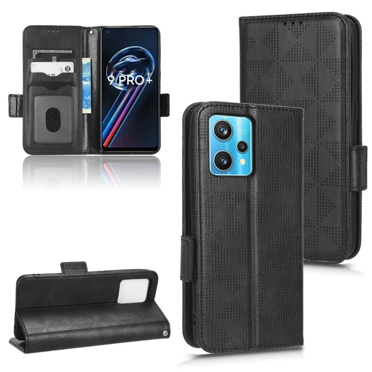For Realme 9 Pro+ / 9 4G Symmetrical Triangle Leather Phone Case