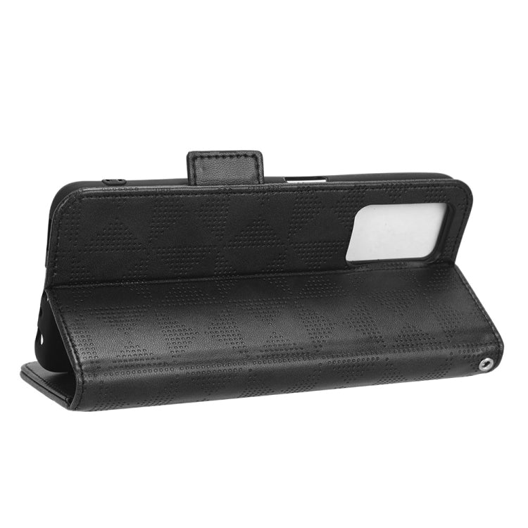 For Realme 9i / OPPO A36 / A76 / A96 4G Symmetrical Triangle Leather Phone Case