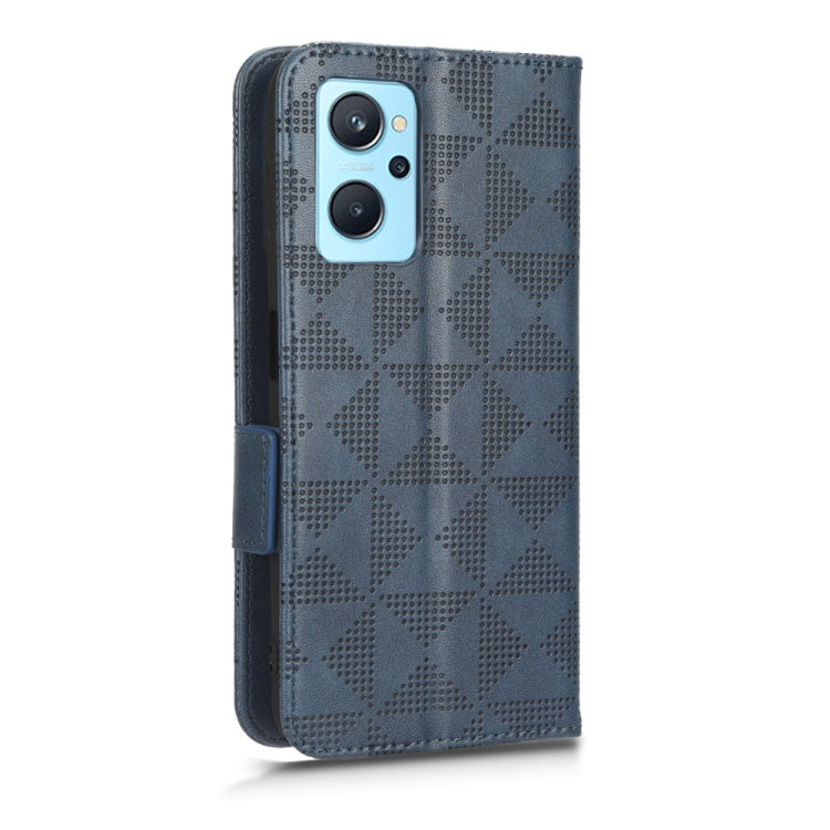 For Realme 9i / OPPO A36 / A76 / A96 4G Symmetrical Triangle Leather Phone Case