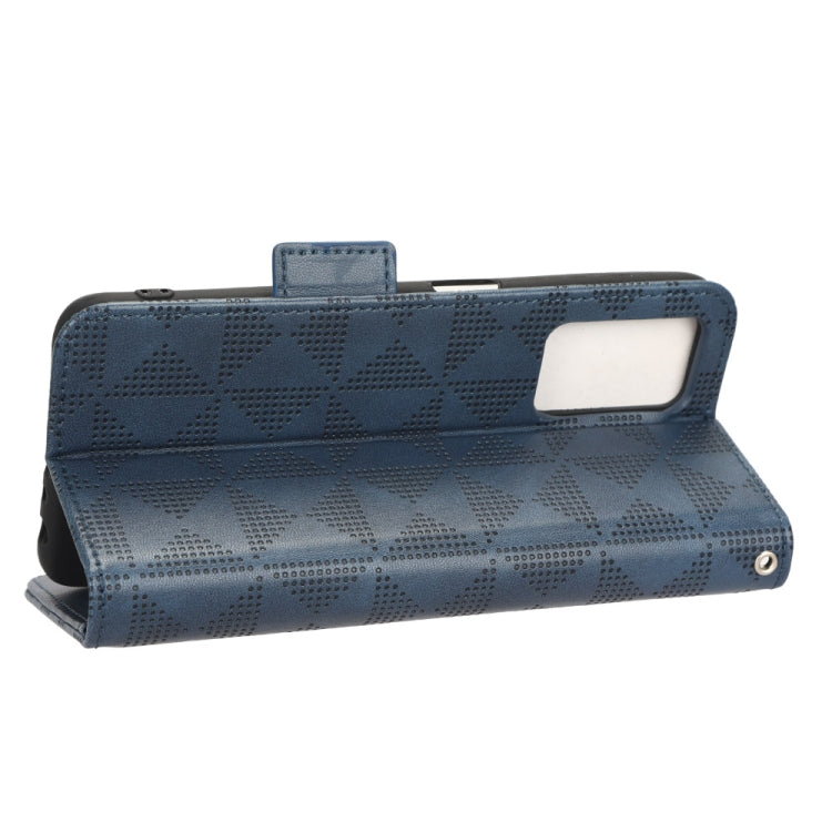 For Realme 9i / OPPO A36 / A76 / A96 4G Symmetrical Triangle Leather Phone Case