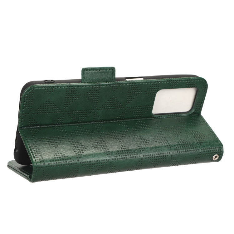 For Realme 9i / OPPO A36 / A76 / A96 4G Symmetrical Triangle Leather Phone Case