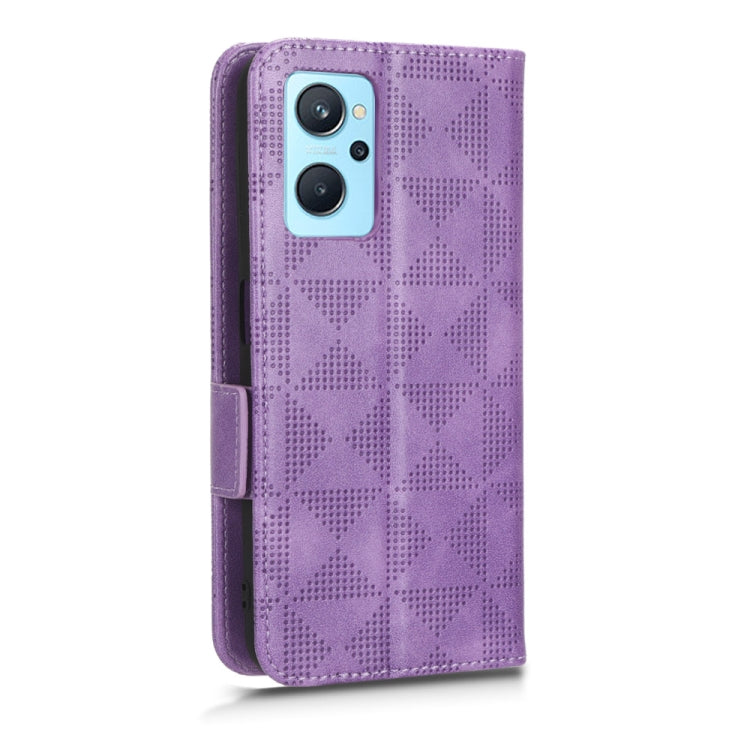 For Realme 9i / OPPO A36 / A76 / A96 4G Symmetrical Triangle Leather Phone Case