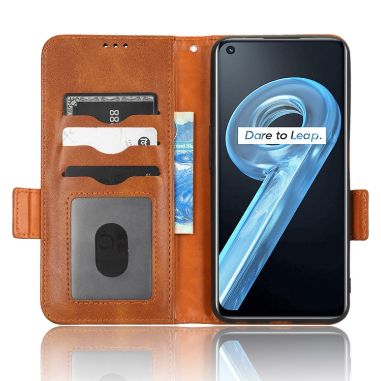 For Realme 9i / OPPO A36 / A76 / A96 4G Symmetrical Triangle Leather Phone Case