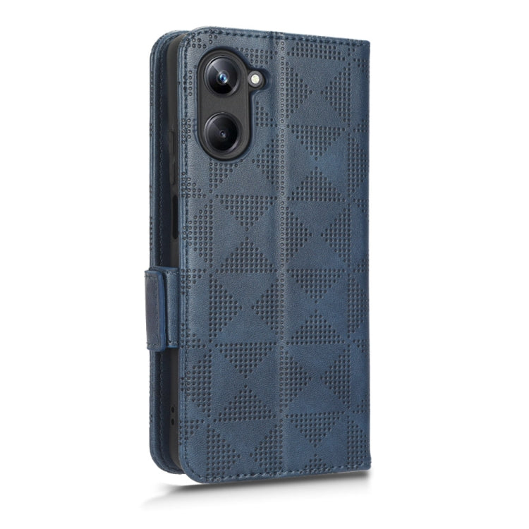 For Realme 10 4G Symmetrical Triangle Leather Phone Case