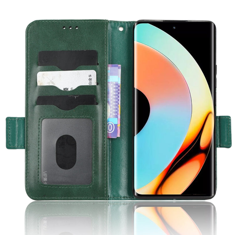 For Realme 10 Pro+ Symmetrical Triangle Leather Phone Case