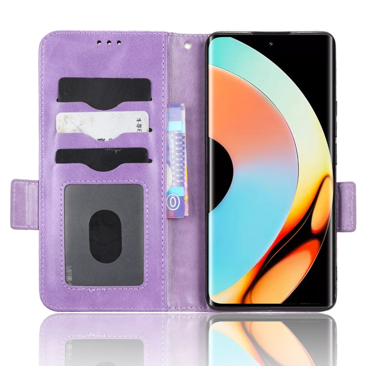 For Realme 10 Pro+ Symmetrical Triangle Leather Phone Case