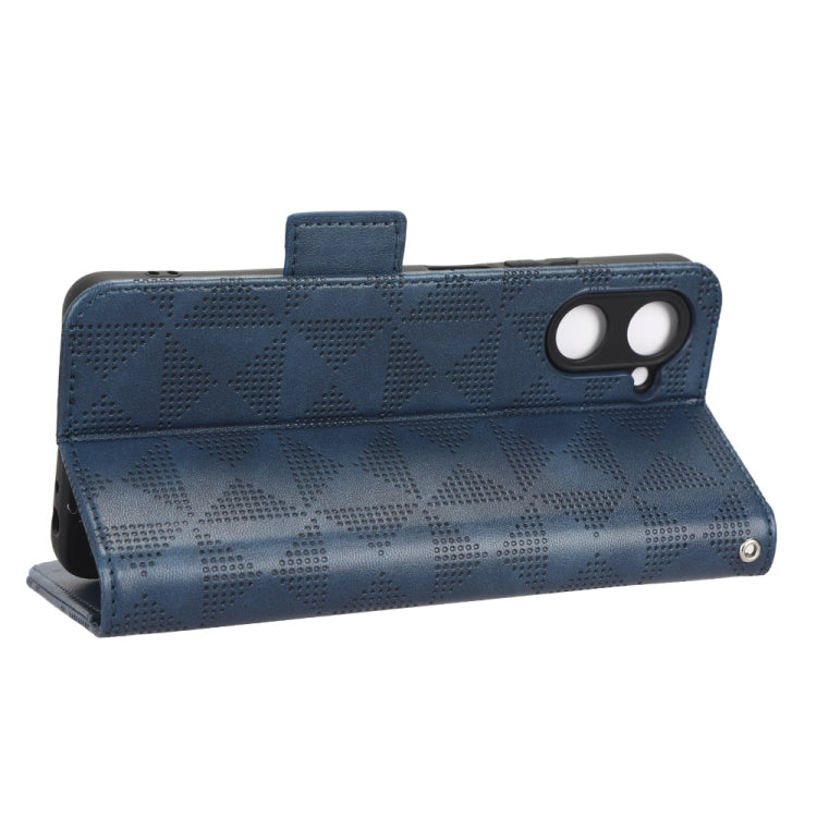 For Realme 10 Pro Symmetrical Triangle Leather Phone Case