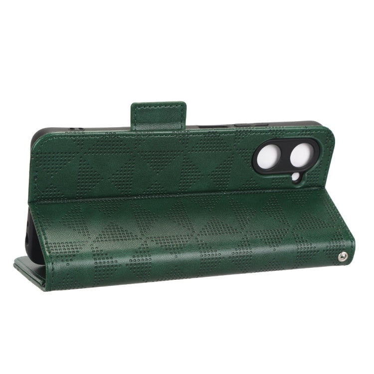 For Realme 10 Pro Symmetrical Triangle Leather Phone Case